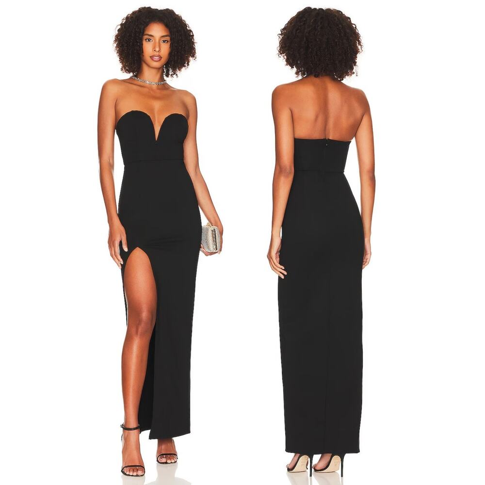 Superdown Gianna Sweetheart Slit Gown Strapless Formal Party Prom Gala Hoco XS